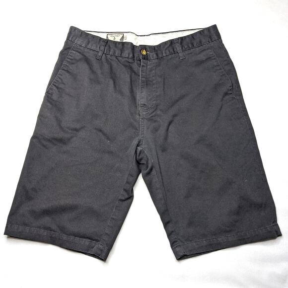 Volcom Men's Flat Front Chino Shorts | Black | Size 30 | Skate Style - Picture 1 of 5